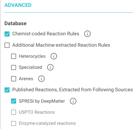 Database Options in SYNTHIA